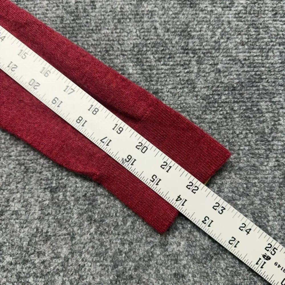 UNTUCKit Men's Large 100% Extra Fine Merino Wool Red Quarter Zip Sweater